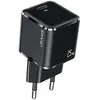 Image de Usams  ad. siec. 1xUSB-C T42 mini 25W (only head) Super SI 5V-3A PD3.0 Fast Charging czarny/black CC (25 W, 1 portion), Chargeur USB, Noir