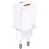 Image de Usams Mini chargeur rapide GaN 33W double port (33 W, 1 portion), Chargeur USB, Blanc