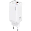 Image de Usams  ad. siec. 1xUSB-C+1xUSB T47 65W PD Fast Charging Super Si bia y/white CC153TC02 (US-CC153) (65 W, 1 portion), Chargeur USB, Blanc