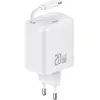Image de Usams  ad. siec. 1xUSB-C ze zwijanym kablem USB-C Retractable PD+QC 20W Gan Fast Charging bia y/whit (20 W, 2 ports), Chargeur USB, Blanc
