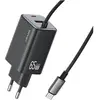 Image de Usams  adowarka sieciowa JC Series CC266 65W GaN Fast Charger 2xUSB-C 1xUSB-A czarny (65 W, 3 ports), Chargeur USB, Noir