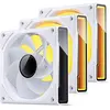 Image de Jonsbo ZK-120WR Ventilateur 3en1 - A-RGB, blanc Reverse (120 mm, 3x), Ventilateur PC, Blanc