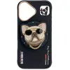 Image de Audi Nimmy Glasses Cool Dog MagSafe case for iPhone 16 black (Apple iPhone 16), Coque pour téléphone portable, Noir
