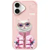 Image de Nimmy case iPhone 16 6.1" pink Cool&Cute 2.0 Cat (Apple iPhone 16), Coque pour téléphone portable, Pink