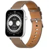 Image de Colmi C28 Smartwatch   Silver + Brown Leather Strap (sans carte SIM), Montre connectée