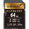 Image de Exascend Carte SDXC 64 Go UHS-II V90 R300/W280 série Catalyst (Nouveauté) (64 Go, SDXC, UHS-II), Carte mémoire
