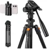 Image de K&F Concept Concept Tripod w/ Videohead (Métal), Trépied, Noir