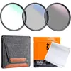 Image de K&F Concept 43MM Keen Slim Blue Coated, MCUV+CPL+ND4 Filter Kit, With Cleaning clothes (43 mm, Filtre gris neutre, Filtre UV), Filtre photo, Multicolore
