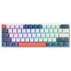 Image de Machenike K500-B61 Clavier de jeu mécanique filaire avec rétroéclairage, interrupteur rouge - blanc et bleu (Sans disposition de clavier, Filaire), Clavier, Multicolore, Bleu, Blanc, Rouge