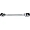 Image de Bahco, Clé à molette, Clé polygonale à cliquet 4 en 1 (10 mm, 11 mm, 8 mm, 9 mm)