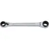 Image de Bahco, Clé à molette, Clé polygonale à cliquet 4 en 1 (16 mm, 17 mm, 18 mm, 19 mm)