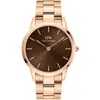 Image de Daniel Wellington, Montre, Lien Iconic Amber (40 mm), Rose, (Horloge analogique, 40 mm)