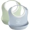 Image de BabyBjörn, Vaisselle + couverts pour enfants, Small Baby Bib, 2 pack, Powder Green / Powder Blue