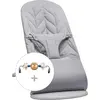 Image de BabyBjörn, Transat pour bébé, Bliss Woven Bouncer + Toy, Light Grey/Googly Eyes
