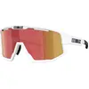 Image de Bliz, Unisexe, Lunettes de sport, Fusion (Blanc, blanc mat, Noir, Fumée avec rouge Multi), Blanc, Rouge