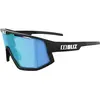 Image de Bliz, Unisexe, Lunettes de sport, Fusion (Blanc, Noir, Noir mat, Smoke w Blue Multi), Noir, Bleu