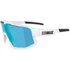 Image de Bliz, Unisexe, Lunettes de sport, Fusion Small (blanc mat, Brun w Bleu multi), Bleu