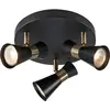 Image de Markslöjd, Applique + plafonnier, FOLIE Ceiling Round 3L Black/Antique Brass