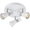 Image de Markslöjd, Applique + plafonnier, FOLIE Ceiling Round 3L White/Satin Nickel