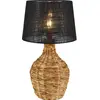 Image de Markslöjd, Lampe de table, Paglia 1 lampe de table Black/Natural (E27)