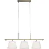 Image de Markslöjd, Suspension, OXFORD Pendant 3L Offwhite/Antique Brass (E14)