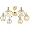 Image de Markslöjd, Applique + plafonnier, AMBRA Ceiling 6L Brass/Amber (E14)