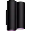 Image de Philips, Éclairage d'extérieur, Hue Appear muurlamp White and Color Zwart 2-pack
