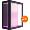 Image de Philips, Éclairage d'extérieur, Hue Impress muurlamp White and Color zwart breed 4-pack
