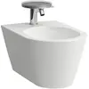 Image de Laufen, Cuvette toilettes + bidet, Bidet mural KARTELL 1 trou de robinetterie blanc LCC