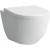 Image de Laufen, Cuvette toilettes + bidet, WC à plat Pro mural blanc avec rebord fermé 8209590000001