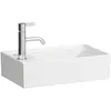 Image de Laufen, Lavabo, Lave-mains KARTELL 460x280mm Accoudoir gauche o ÜL 1 HL-Finition blanc (280 mm, 460 mm)