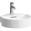 Image de Laufen, Lavabo, Lave-mains VAL 400x425mm m ÜL 1 HL-exécution blanc LCC (425 mm, 400 mm)