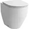 Image de Laufen, Cuvette toilettes + bidet, WC au sol PRO, chasse d'eau basse, sans rebord blanc