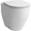 Image de Laufen, Cuvette toilettes + bidet, WC au sol PRO chasse d'eau basse position, sans rebord blanc LCC