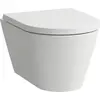 Image de Laufen, Cuvette toilettes + bidet, WC mural COMPACT KARTELL sans rebord, chasse d'eau basse, blanc LCC