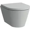 Image de Laufen, Cuvette toilettes + bidet, WC mural COMPACT KARTELL sans rinçage, chasse d'eau basse gris