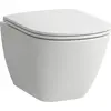 Image de Laufen, Cuvette toilettes + bidet, WC suspendu compact LUA profond 360x490mm, avec fixation verd. fixation blanc