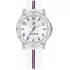 Image de Tommy Hilfiger, Montre, KIDS 1720014 Kinderuhr + BOX, Blanc, (Horloge analogique, 32 mm)