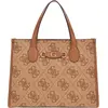 Image de Guess, Femmes, Sac, Borsa a Spalla Izzy con Cerniera Superiore, Marron