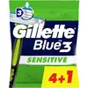 Image de Gillette, Lame de rasoir, BLUE 3 SENSITIVE lame de rasoir jetable 5 u (5x)