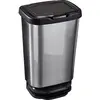 Image de Mondex Poubelle à pédale 77313 40 L (8000837081069), Poubelle, Noir, Argent