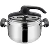 Image de Lagostina Autocuiseur Preziosa, 22 cm, 5 L, Poêle + casserole, Argent