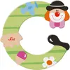 Image de Sevi, Lettre en bois + en tissu, Clown C