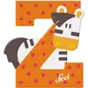 Image de Sevi, Lettre en bois + en tissu, Animaux Z