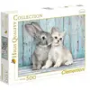 Image de Clementoni chat et lapin (500 pièces)