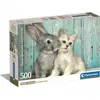 Image de Clementoni Cat & Bunny (500 pièces)