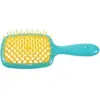 Image de Janeke, Brosse + peigne, Superbrush Hairdresser Brush For Combing Turquoise-Yellow (brosse pour cheveux)