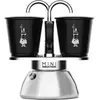 Image de Bialetti Mini Express induction + 2 gobelets, Cafetière moka, Argent