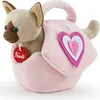 Image de Trudi Chat dans sac avec coeur peluche, 12x17x26 cm, dès 0 ans (17 cm)