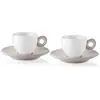 Image de Guzzini Espressotassen Mit Untertassen, 081700158, Tasse, Marron